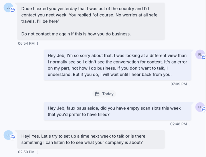 The power of follow up