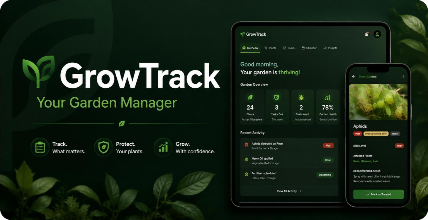 GrowTrack. Your Garden Management App