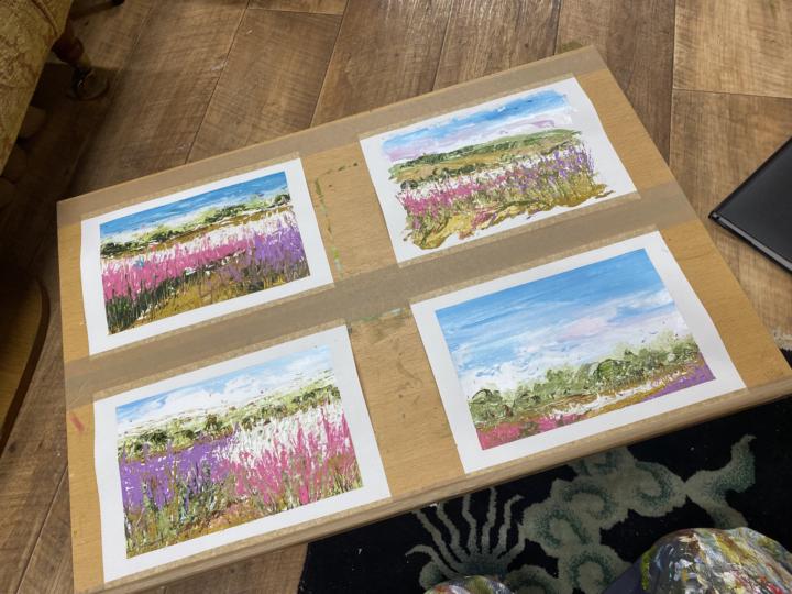 Art Workshop with Winchcombe Art Club this morning! 