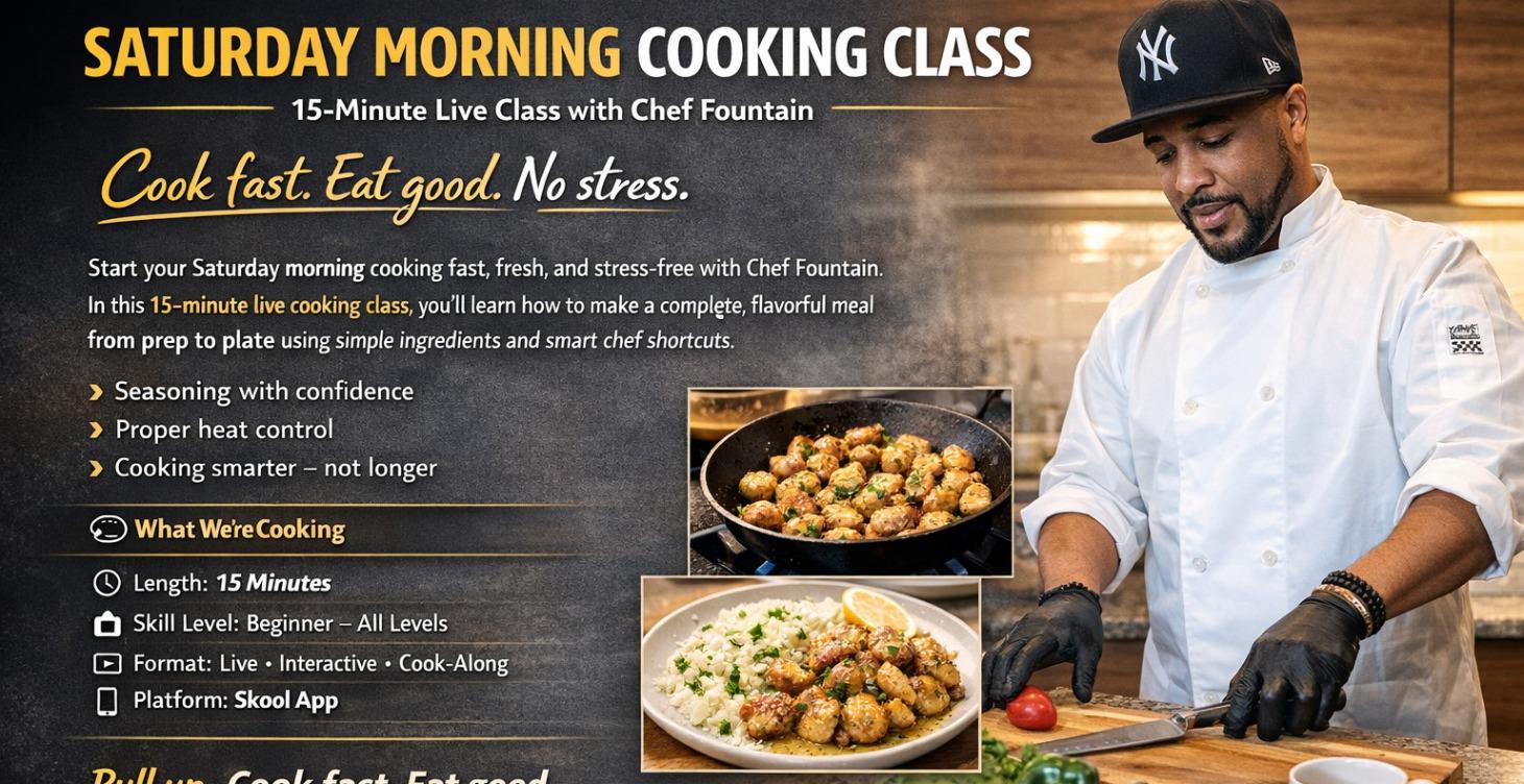 Cooking with chef Fountain friday