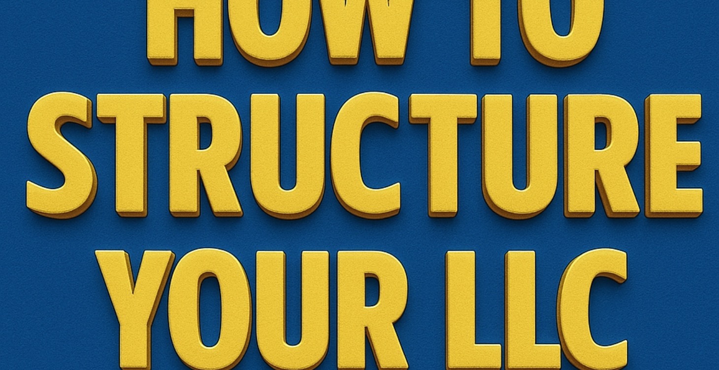 How to properly structure  your LLC
