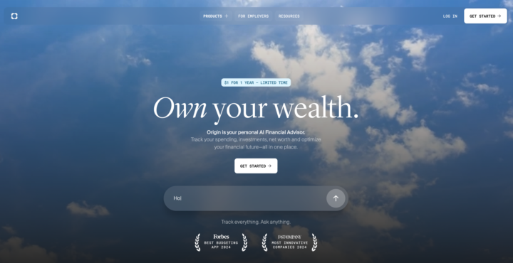 Get ORGIN FINANCIAL (Ai Financial assistant) for $1