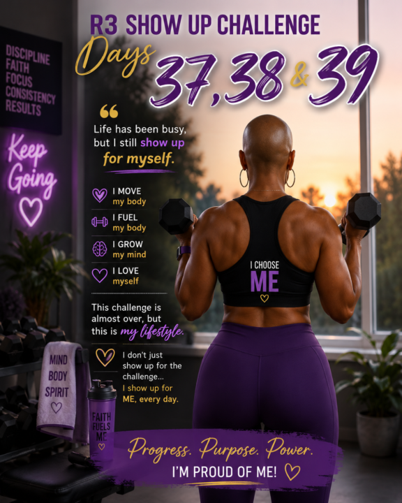 💜 Show Up Challenge – Days 37, 38 & 39