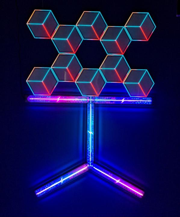 B A