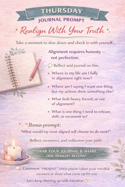 📓 THURSDAY JOURNAL PROMPT: REALIGN WITH YOUR TRUTH 📓