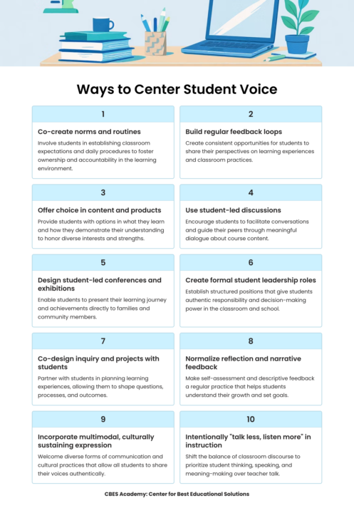 Ways to Center Student Voice