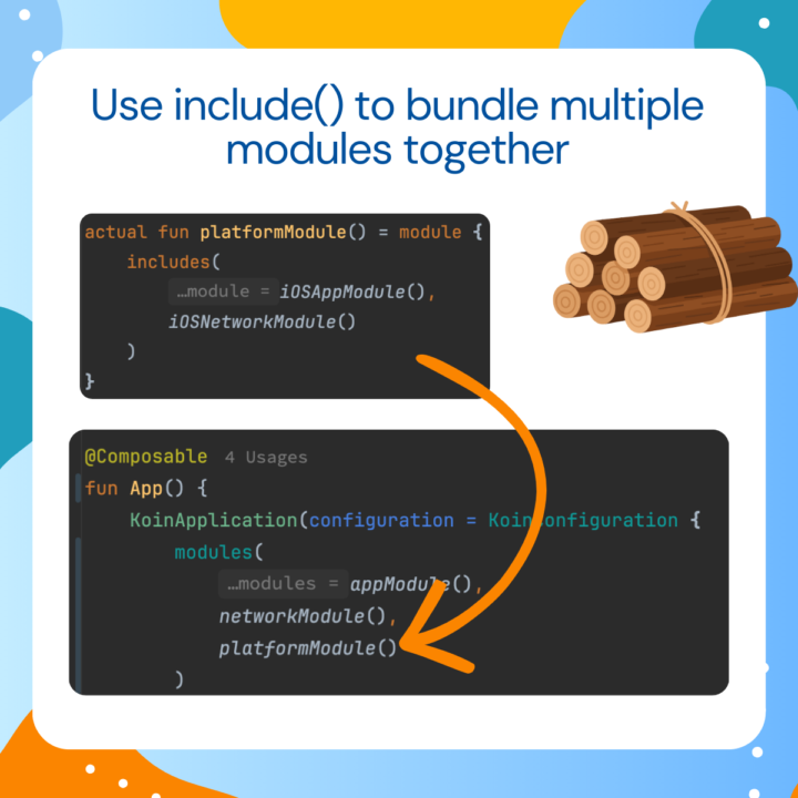 Bundling multiple modules with Koin