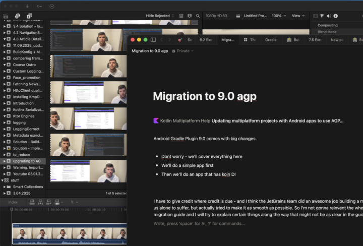 Working on the video for upgrading a Compose Multiplatform App to AGP 9.0.0 💪 