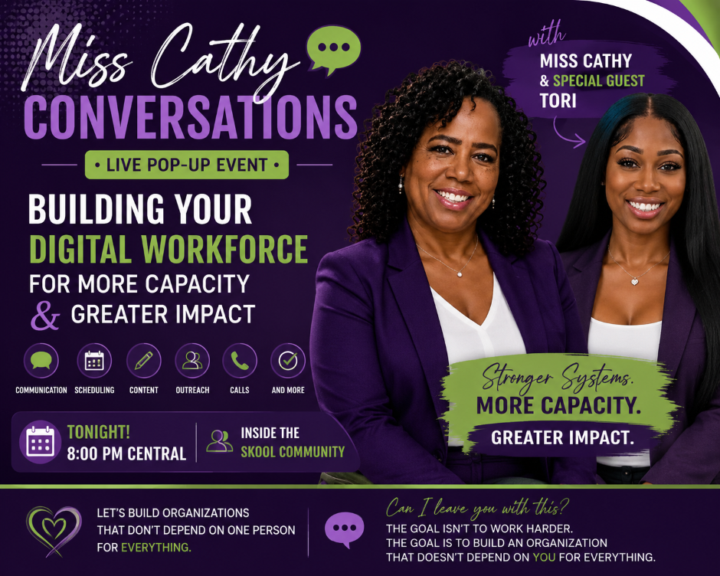 🚨 Pop-Up Miss Cathy Conversation Tonight!