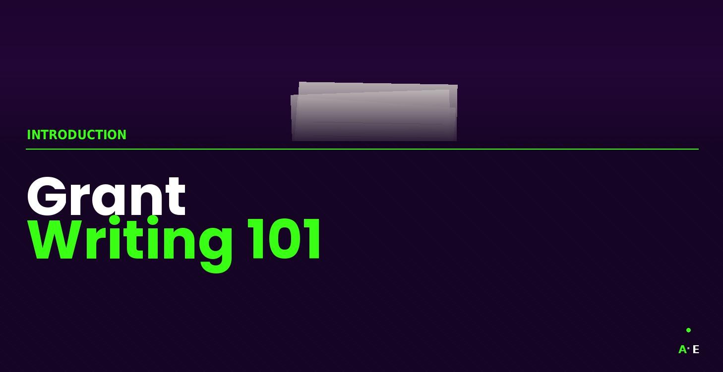 Grant Writing 101