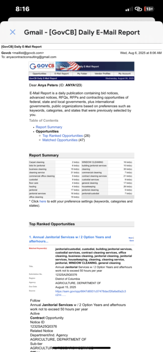 Open Contract Opportunities 