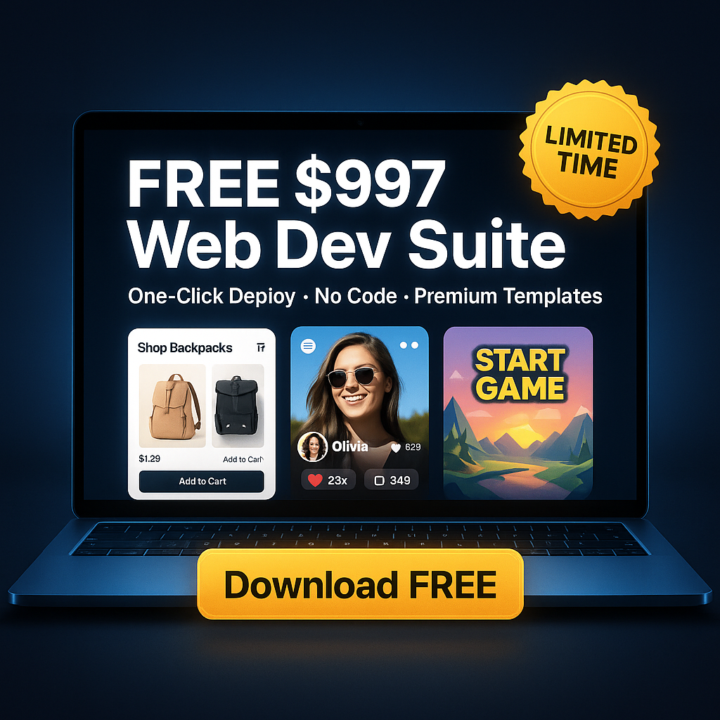 FREE Web Development Suite Worth $997 - Limited Time!