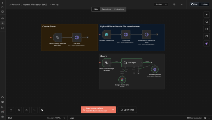 I Built a RAG Agent in n8n Using Gemini File Search API (No Vector DB)