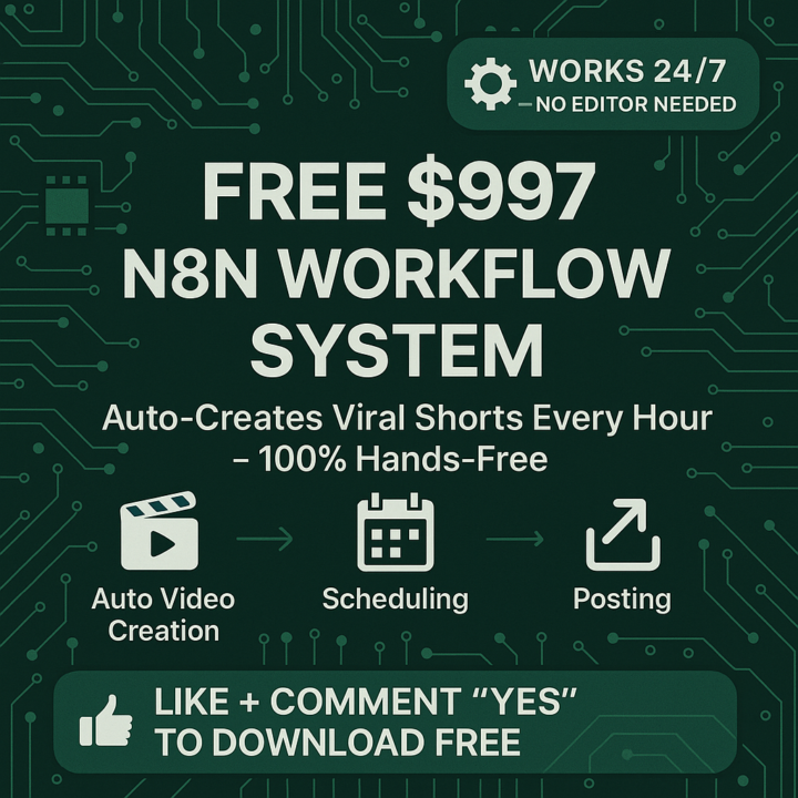 FREE N8N Workflow Worth $997 That Works 24/7!