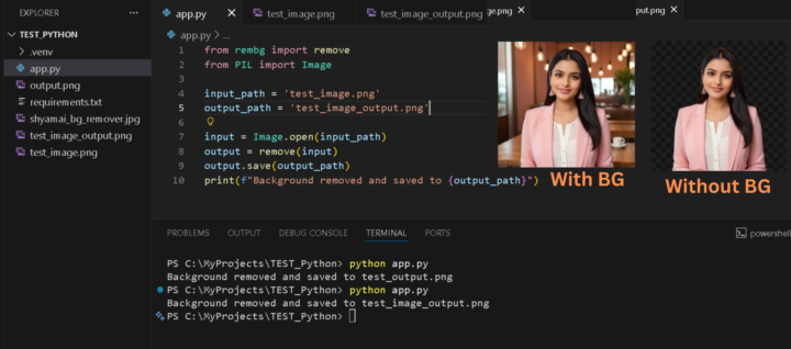 🐍𝗥𝗲𝗺𝗼𝘃𝗲 𝗕𝗮𝗰𝗸𝗴𝗿𝗼𝘂𝗻𝗱𝘀 𝗳𝗿𝗼𝗺 𝗜𝗺𝗮𝗴𝗲𝘀 𝗨𝘀𝗶𝗻𝗴 𝗣𝘆𝘁𝗵𝗼𝗻 — 𝗡𝗼 𝗠𝗮𝗻𝘂𝗮𝗹 𝗘𝗱𝗶𝘁𝗶𝗻𝗴 𝗡𝗲𝗲𝗱𝗲𝗱