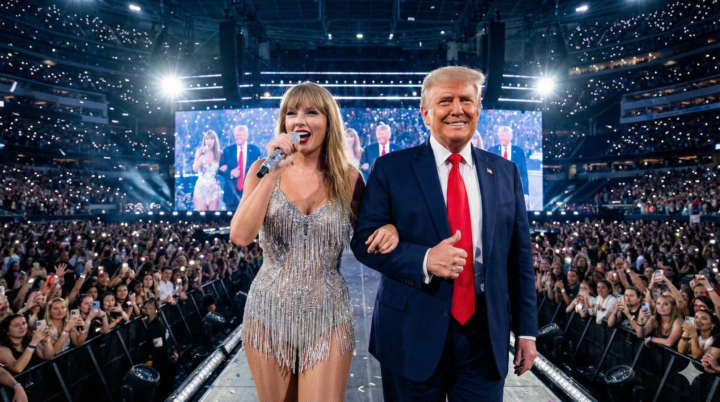 Mr Trump goes to Taylor Swift's live Show