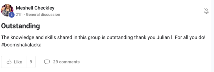 Boardroom members proving what consistency does.