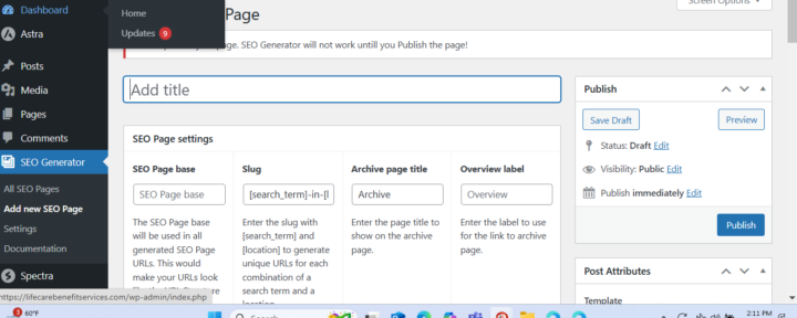  I am using a program called SEO generate to generate multiple micro landing pages for my website