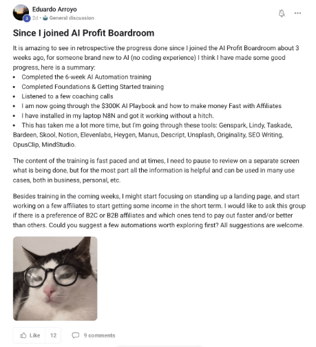 Love seeing AI Profit Boardroom members crushing it.