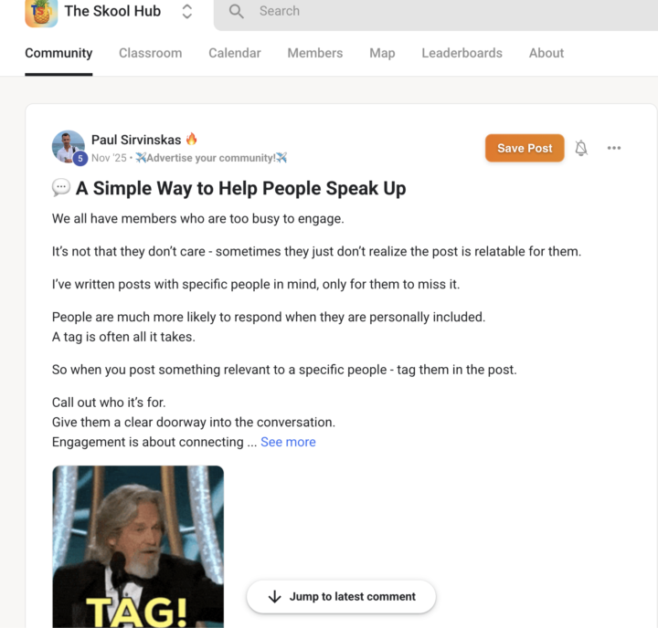 example of an ineffective hook or post