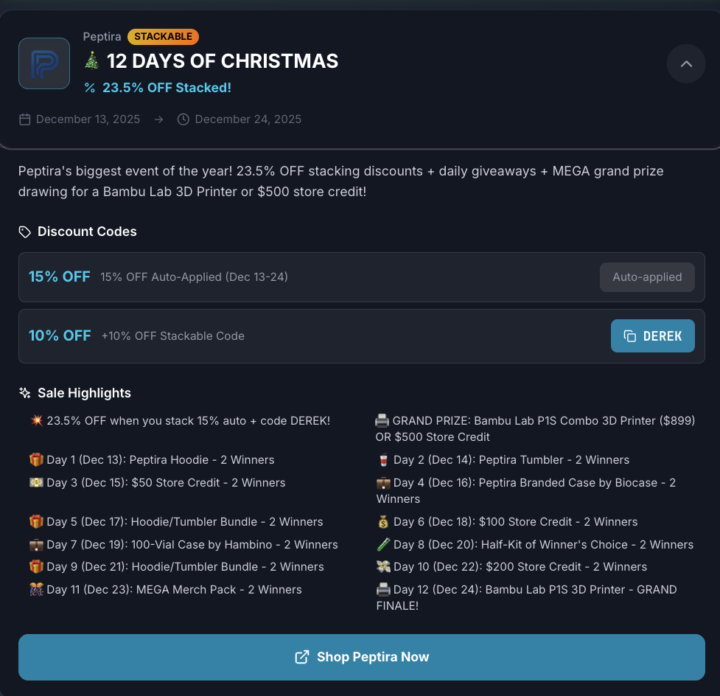 🎁 DAY 8: PEPTIRA SALE - HALF KIT UP FOR GRABS