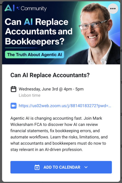 🤖 Next Wednesday: Can AI Replace Accountants and Bookkeepers?