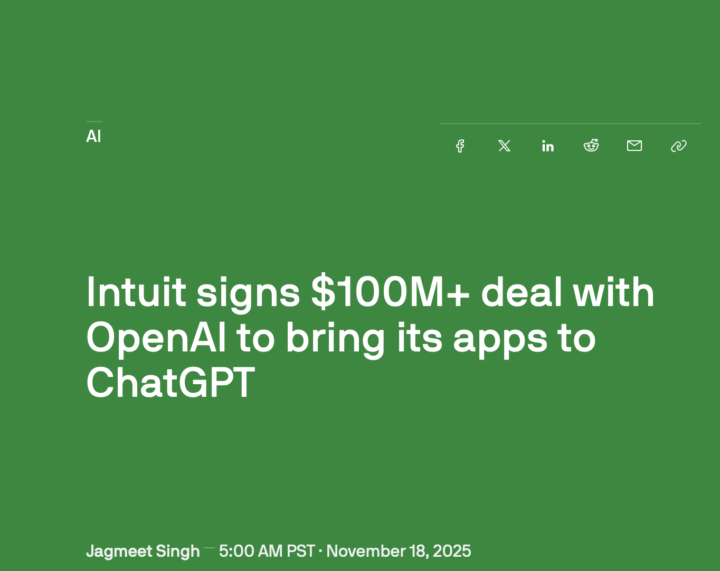 Intuit just signed a $100M deal with OpenAI… here's why that matters for accountants