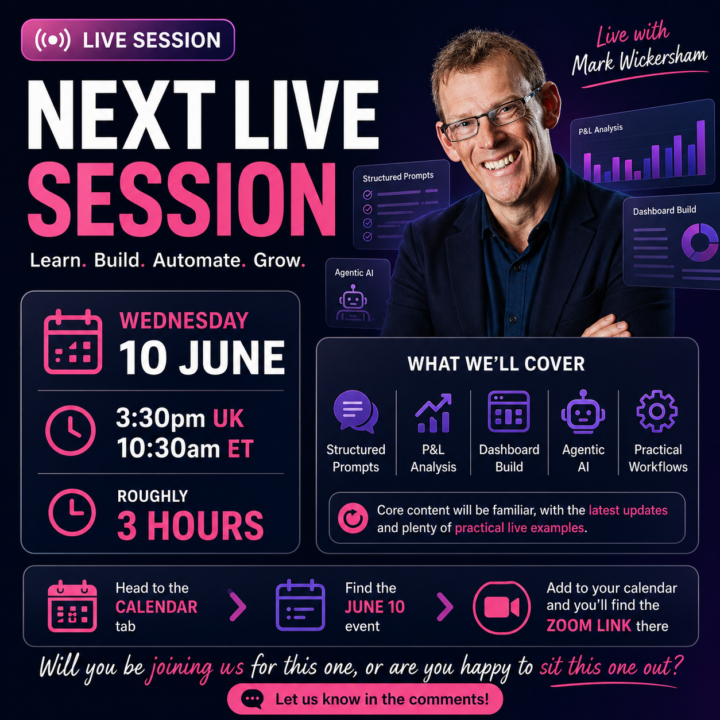 ⏰ Tomorrow: free live AI session — 3:30pm UK