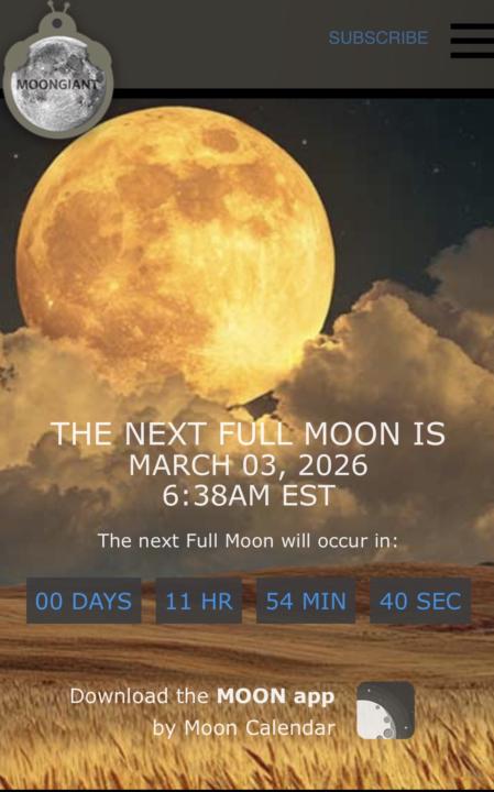 I howl at the full moon every month 
