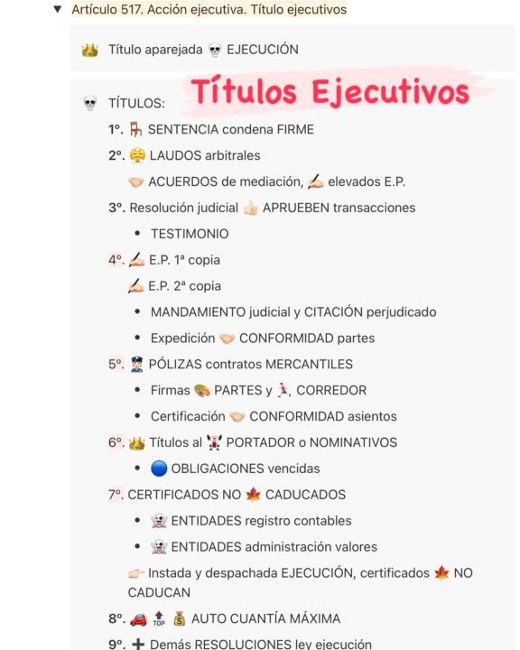 Ejecución Civil: Títulos Ejecutivos 