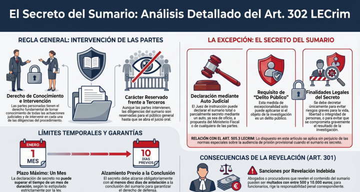ART. 302 LECRIM SECRETO DE SUMARIO