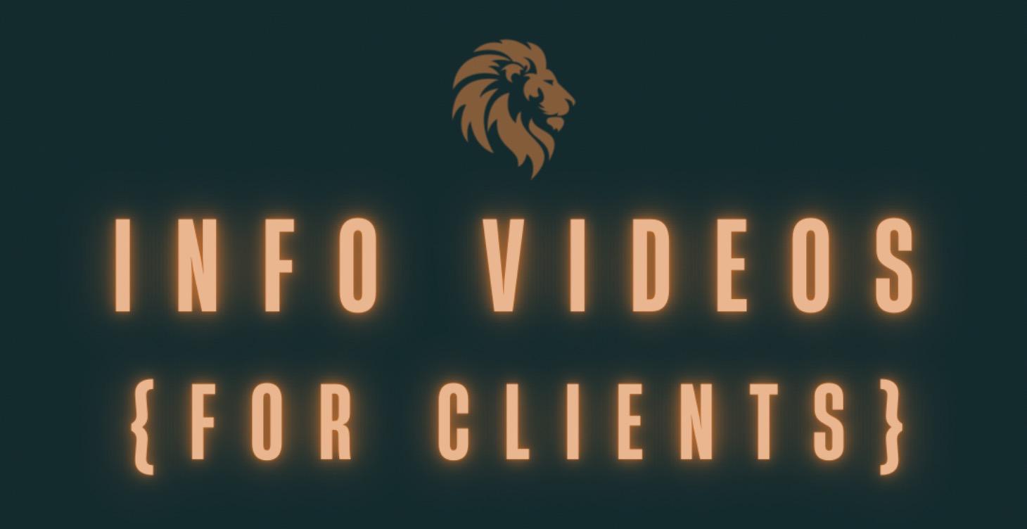 Info Videos for Clients