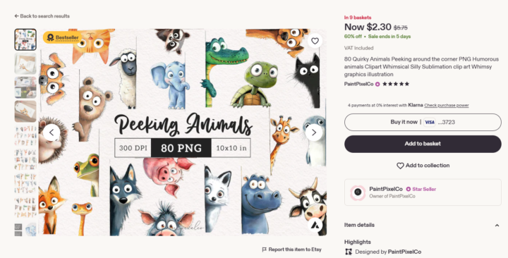 🐾 Peeking Animals SEO Keyword Spotted on Etsy👀