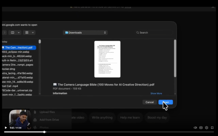Looking for: Camera Language Bible & Camera Direction Prompt PDFs