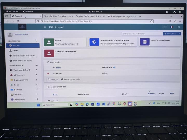 Réalisation de la set up du Lab 