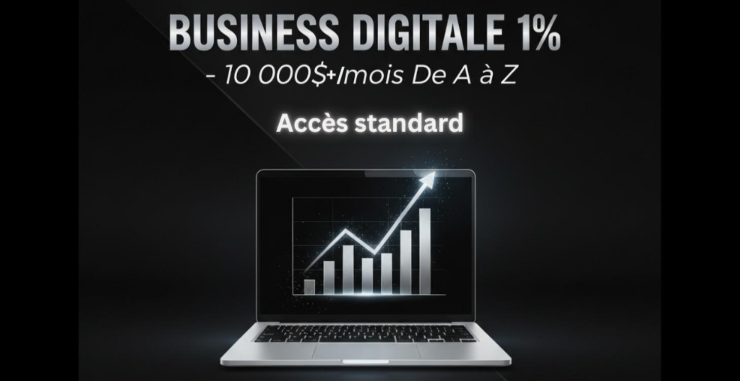 Business Digitale 1% – 10 000$+/mois De A à Z