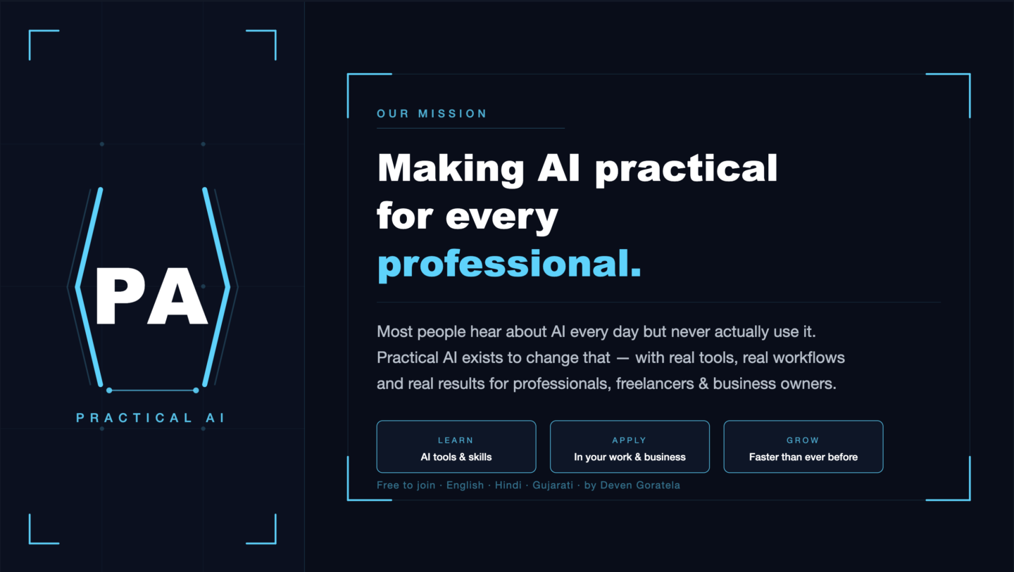 Practical AI by Deven Goratela
