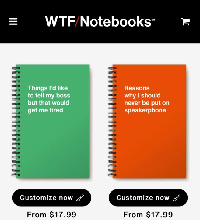 This site has over 200+ notebooks ideas