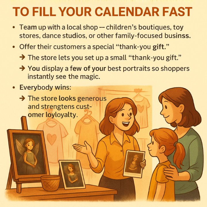 ⚡ Quick Client Tip — Partner With Local Shops to Fill Your Calendar Fast 