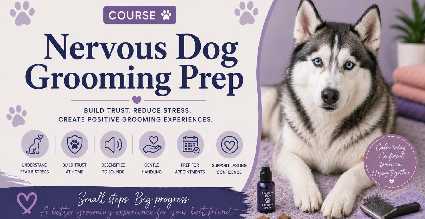 Nervous Dog Grooming Prep
