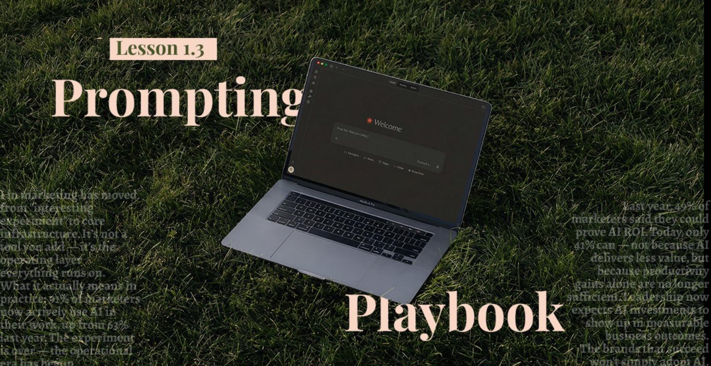 1.3 - Prompting Playbook