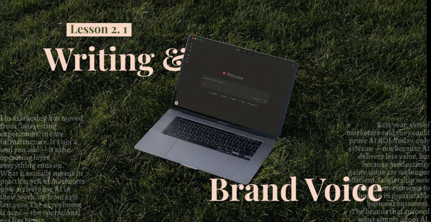 2.1 -  Writing and Brand Voice