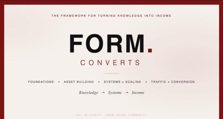 FORM. Converts