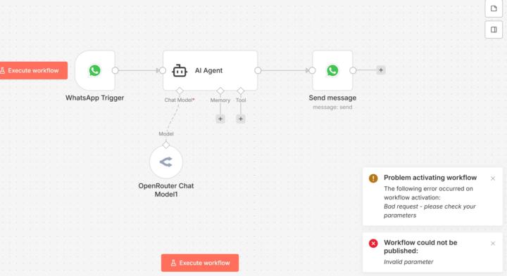Ran into an issue while building this WhatsApp AI agent