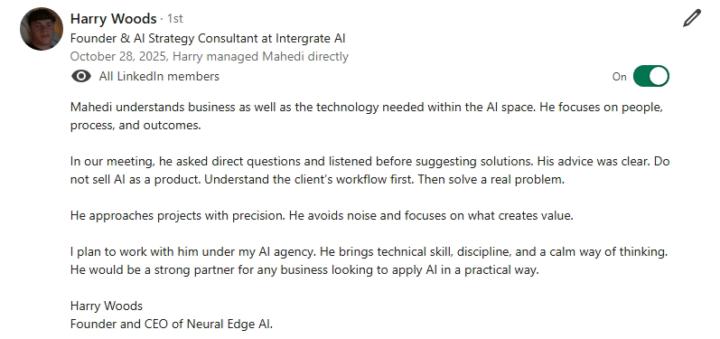 I got 7 clients from AI consultation