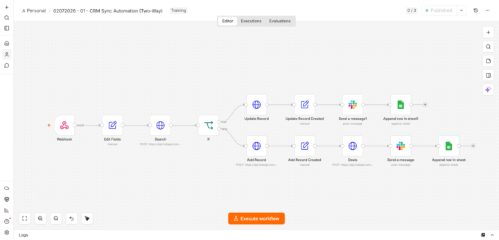 Just shipped my first production automation — CRM Sync with deduplication & error handling. Feedback welcome.