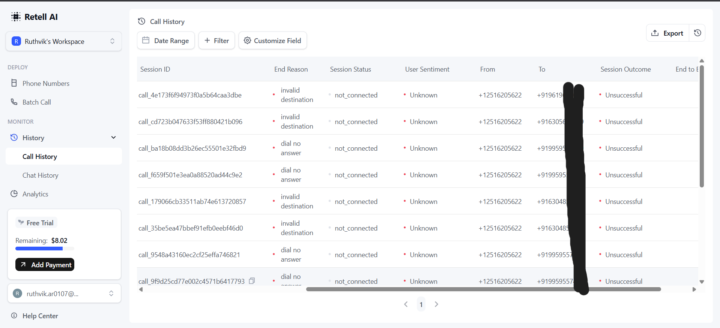 Retell.ai Urgent Help