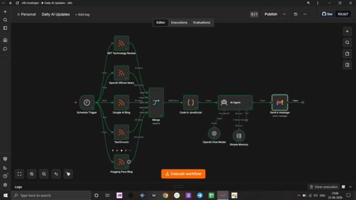 How I built a 5-channel AI Newsletter Agent in n8n (And solved a 1,800+ item backlog)
