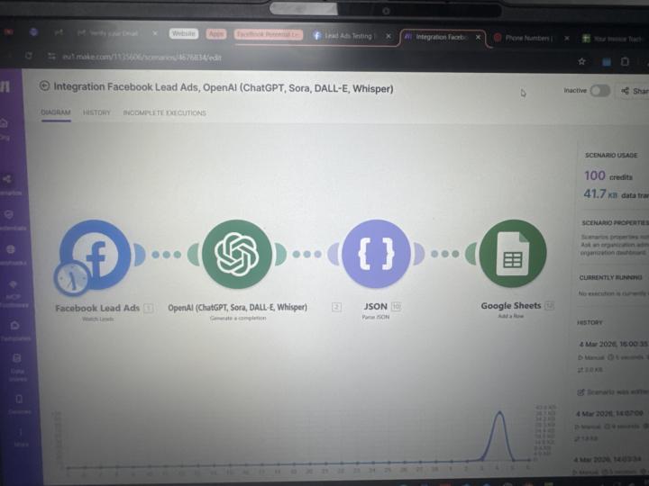 Facebook Lead Ad - Auto SMS system