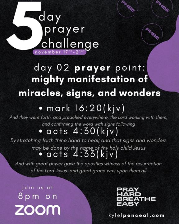 Day 2 of our 5 day prayer challenge…